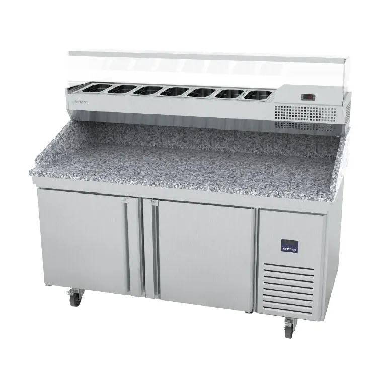 Infrico USA IRT-MR67-GTCOMBO 68" 2-Section Refrigerated Pizza Prep Table, 17.0 cu. ft.