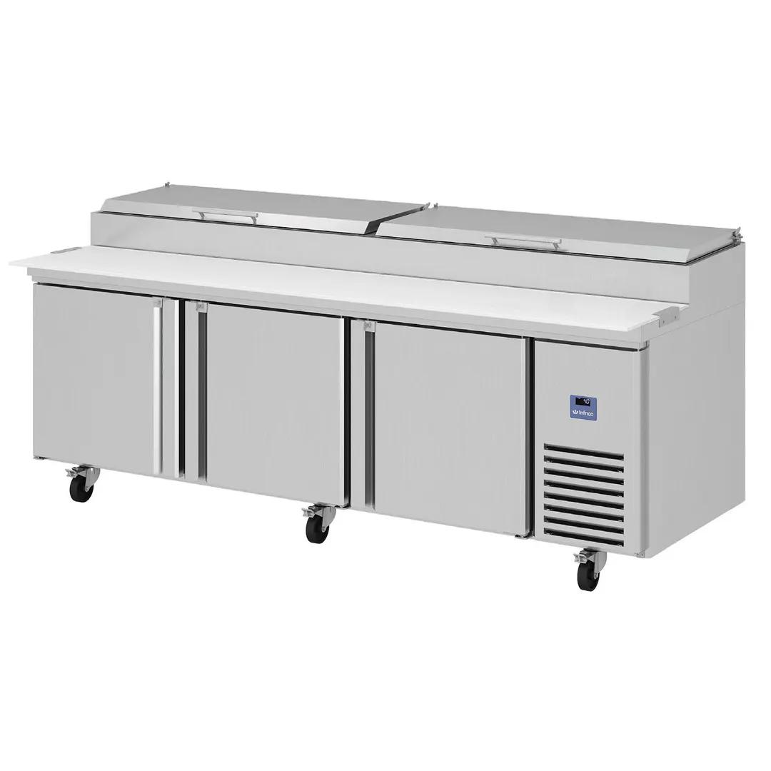 Infrico USA IRT-MR93EN 93" 3-Section Refrigerated Pizza Prep Table, 27.0 cu. ft.