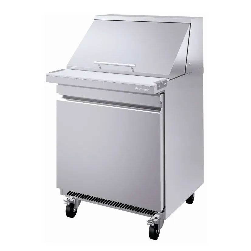 Infrico USA IRT-UC27P 27" 1-Door Sandwich and Salad Prep Table, 6 Pans, Stainless Steel