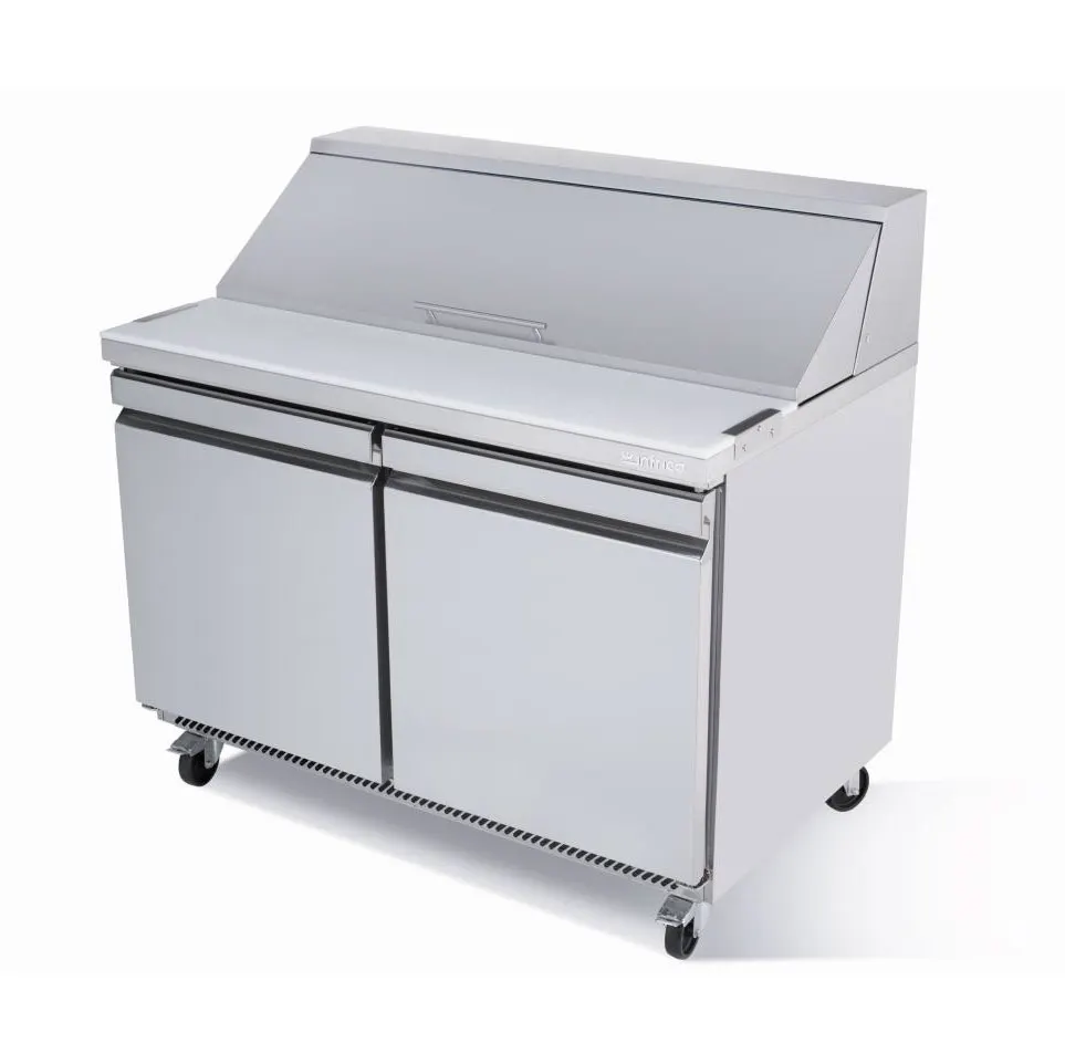 Infrico USA IRT-UC48P 48" 2-Door Sandwich and Salad Prep Table, 12 Pans, Stainless Steel