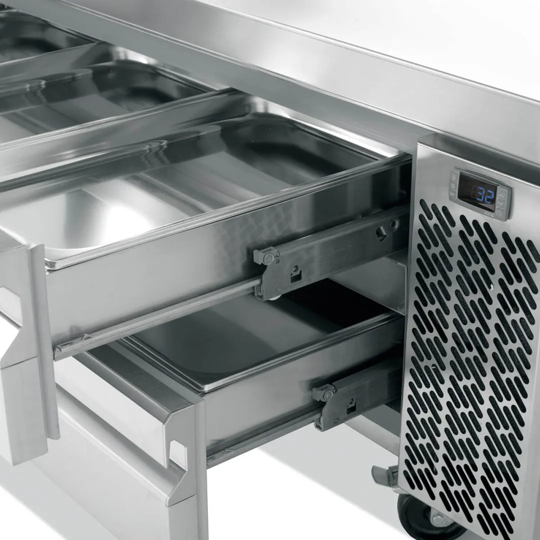 Infrico USA IUC-MSG52 53" 2 Drawers Refrigerated Chef Base w/ Marine Edge, 9.9 cu. ft.