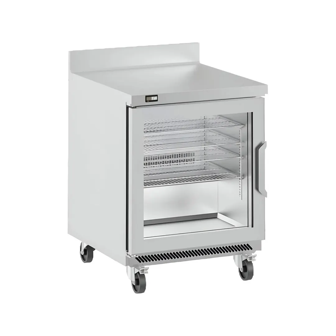 Infrico USA IUC-UC27RWCR 27" 1-Section Worktop Refrigerator w/ 1 Glass Door, 8 cu. ft.