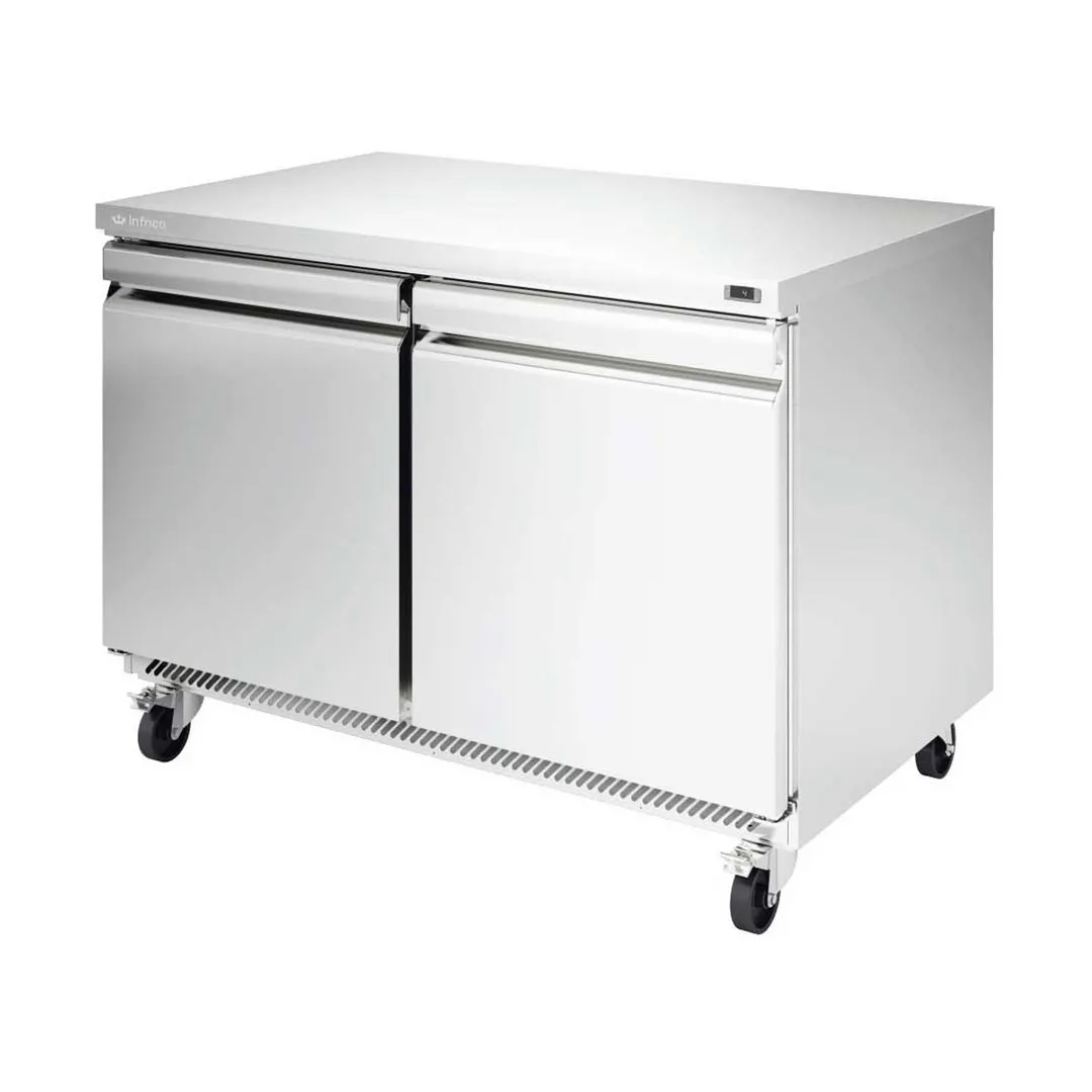 Infrico IUC-UC48R 48" 2-Section Undercounter Refrigerator w/ 2 Doors, 14 cu. ft.