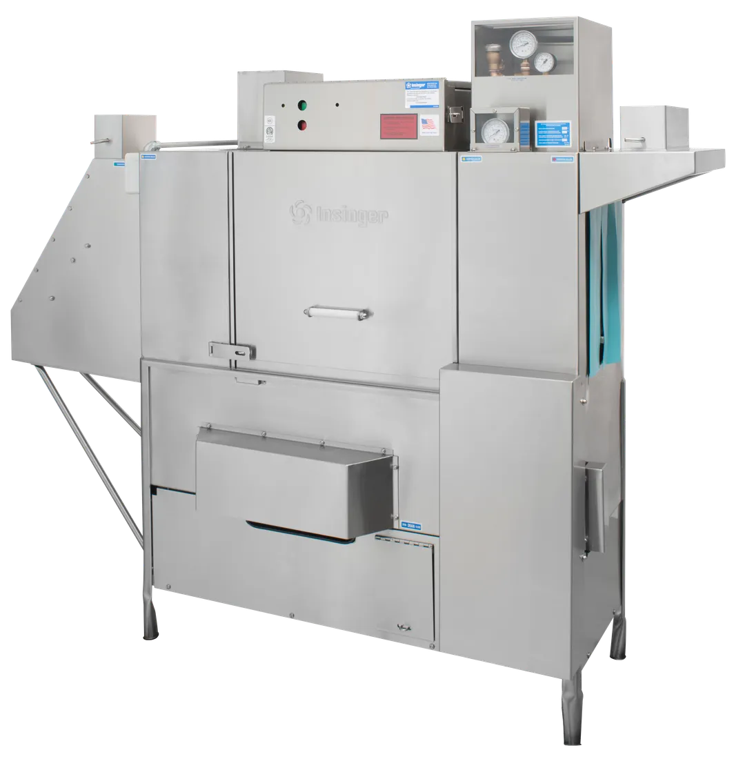 Insinger TRAC 321-2 Conveyor Dishwasher – 630 trays/hr - High Temp Sanitizing / Stainless Steel Tank