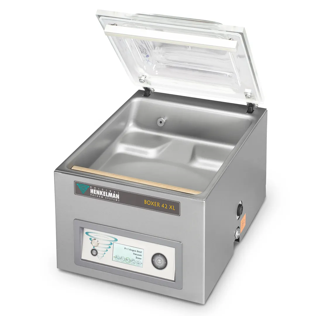 Henkelman BOXER 42 XL COMBIVAC – 16.5" Seal Bar, 1‑Chamber, Stainless, 16.5"×18"×7" Countertop, 1.34 HP