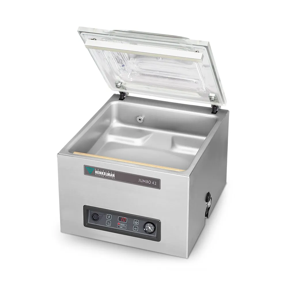 Henkelman JUMBO 42 Countertop Vacuum Sealer, 16.5" Seal Bar, 16.5"W x 14.5"D x 7"H Chamber, 678 cf/h, 0.74 HP