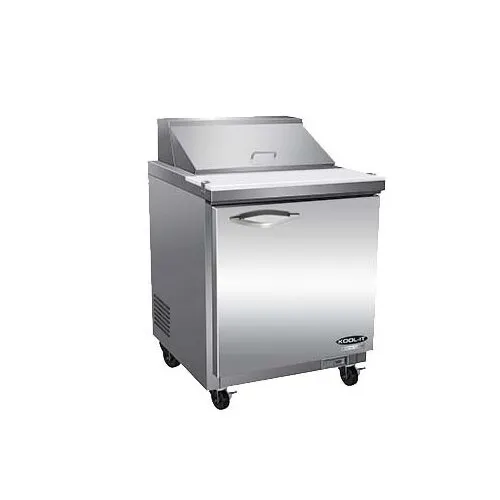 IKON ISP29M 28" One Section Mega Top Sandwich / Salad Prep Table w/ 1 Door, 12 Pans