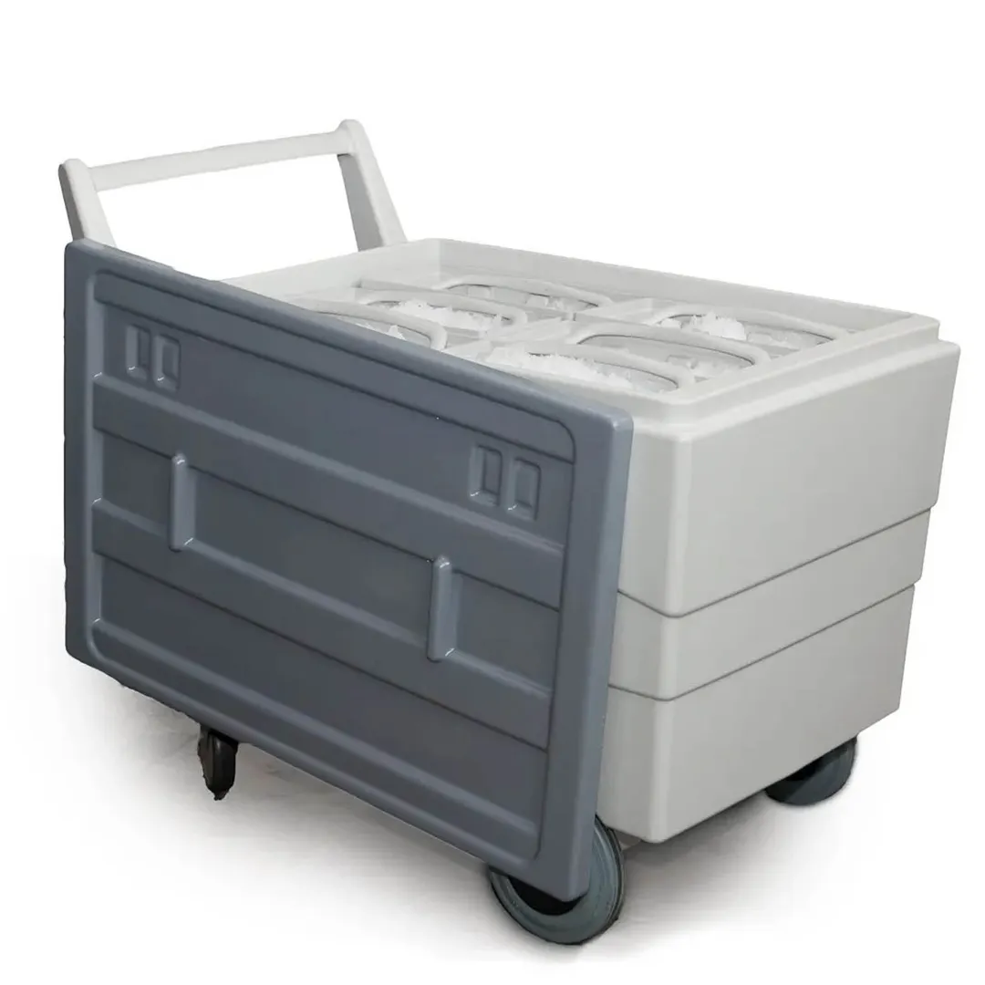 ITV EC-250 Plastic Ice Cart, 247 lb, Granite Gray