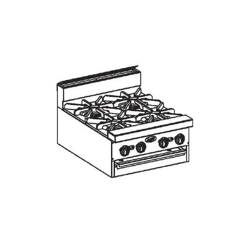 Jade JBR-10-M 60" Gas Restaurant Range w/ (10) Open Burners, Modular, 300.000 BTU
