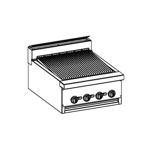 Jade JBR-72B-M 72" Gas Restaurant Range w/ 72" Full Charbroiler, Modular, 180.000 BTU