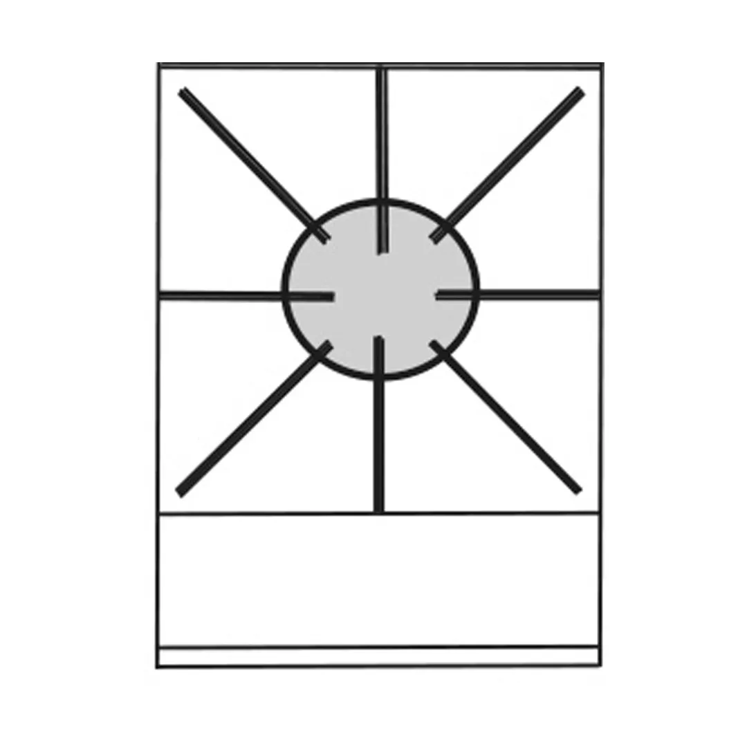 Jade JHP-112 12" Countertop Gas Hotplate with (1) Burner, Manual Controls, 27.500 BTU