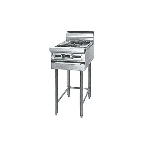Jade JMRH-2 18" Gas Heavy Duty Range w/ (2) Open Burners, Modular & Open Legs, 70.000 BTU