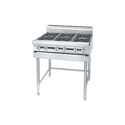 Jade JMRH-8 72" Gas Heavy Duty Range w/ (8) Open Burners, Modular & Open Legs Base, 280.000 BTU