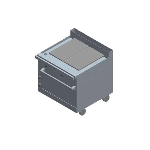 Jade JTRH-30IP-30 30" Gas Heavy Duty Range w/ 30" Full Plancha Griddle, Standard Oven, 52.500 BTU