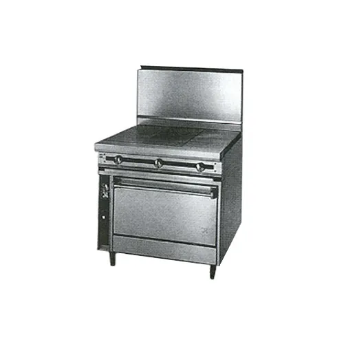 Jade JTRH-3HT-36C 36" Gas Heavy Duty Range w/ (3) Hot Tops, Convection Oven, 135.000 BTU