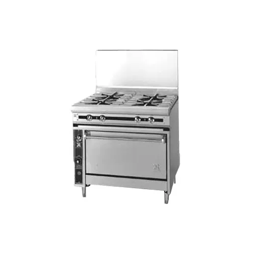 Jade JTRH-4-36C 36" Gas Heavy Duty Range w/ (4) Open Burners, Convection Oven, 170.000 BTU