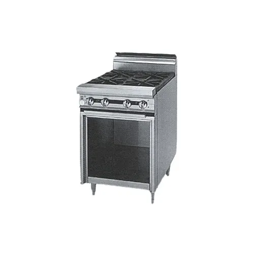 Jade JTRH-4 36" Gas Heavy Duty Range w/ (4) Open Burners, Cabinet Base, 140.000 BTU