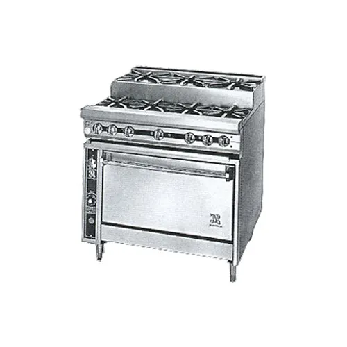 Jade JTRHE-3-3-36  36" Gas Heavy Duty Range, (6) Open Burners w/ (3) Step Up, Standard Oven, 215.000 BTU