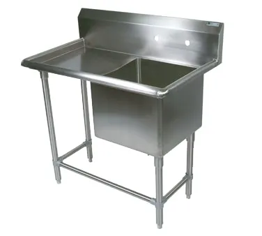 John Boos 41PB30244-1D30L 64" One Compartment Sink, 30"W x 24"L Bowl With Left-Hand Drainboards