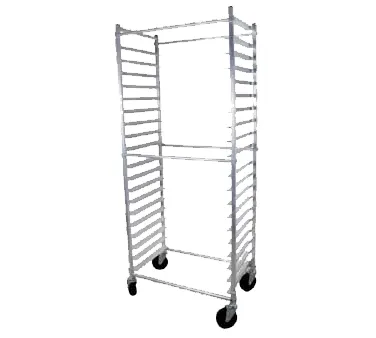 John Boos ABPR-1820-3KDS 20 Pan Mobile Side Load Bun / Sheet Pan Rack w/ 3" Bottom Load Slides