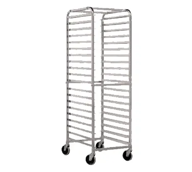 John Boos ABPR-1820-RKD 20 Pan Mobile End Load Bun / Sheet Pan Rack w/ 3" Bottom Load Slides