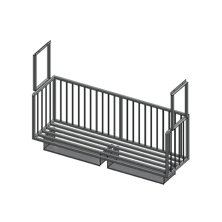John Boos ALMBR-6C Aluminum Ceiling Mounted Meat Boat Rack - 72" x 20"