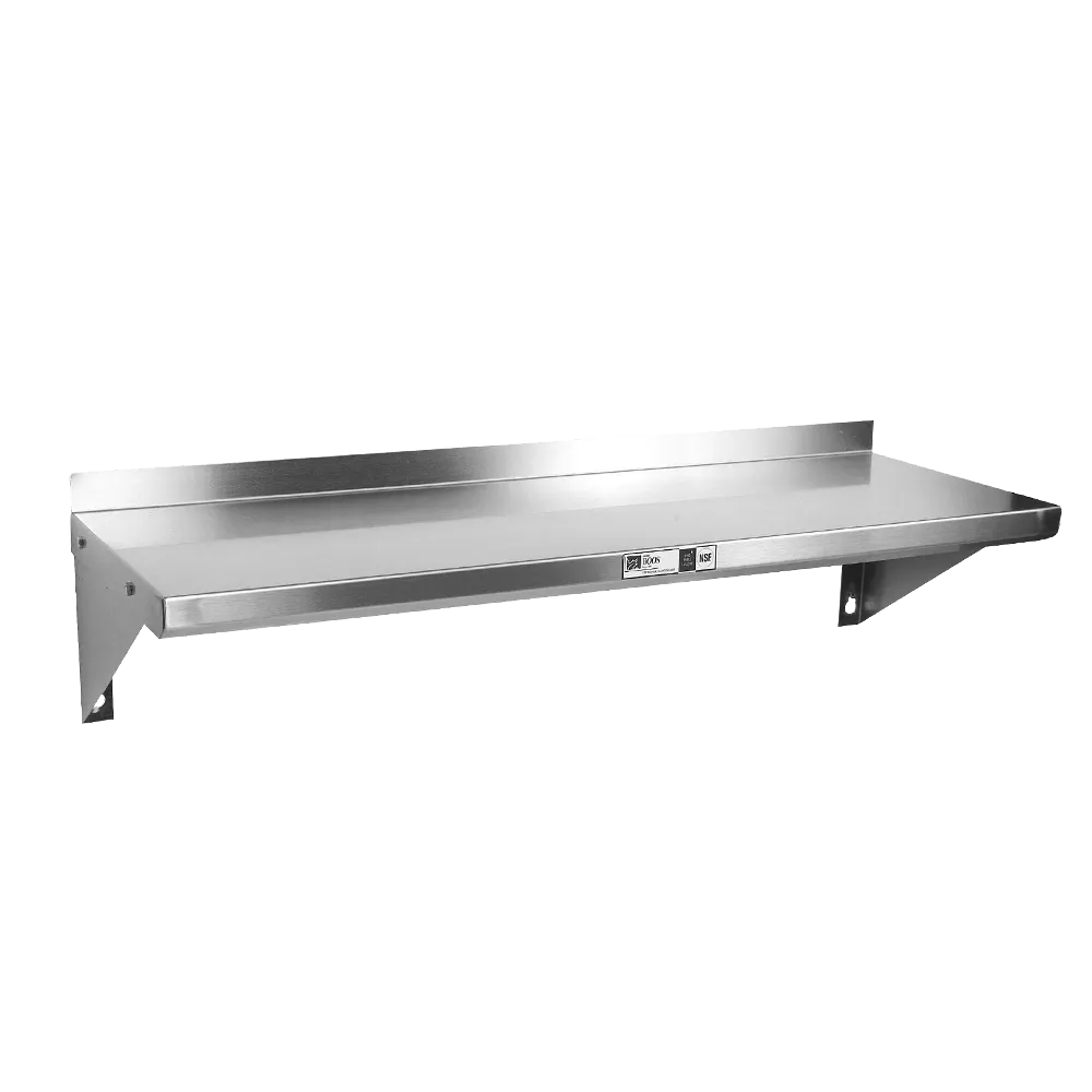 John Boos BHS1896 Stainless Steel Wall Mounted Shelf - 96"W x 18"D