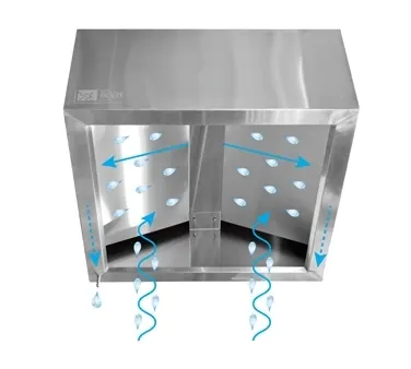 John Boos C2HB-42-2 Condensate Hood, Ventless Box Type w/ Full Gutter, Hanging Brackets