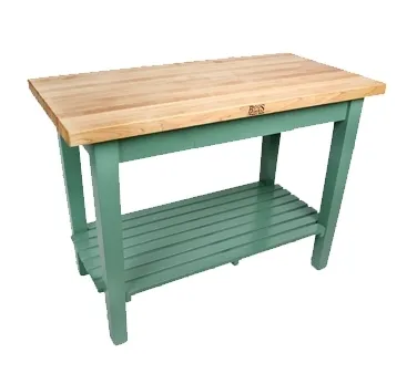 John Boos C4824-2S Classic Country Work Table, 48"W X 24"D X 35"H Overall Size