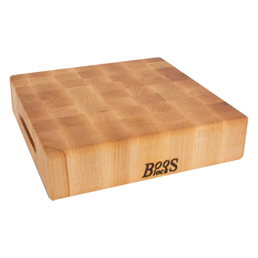 John Boos CCB24-S Chinese Chopping Block, square 24" W x 24" D x 4" thick, end‑grain Hard Rock Maple