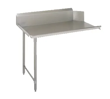 John Boos CDT4-S96SBK-L 96" Clean Straight Dishtable w/ Left Table, 10" Backsplash, Steel Legs