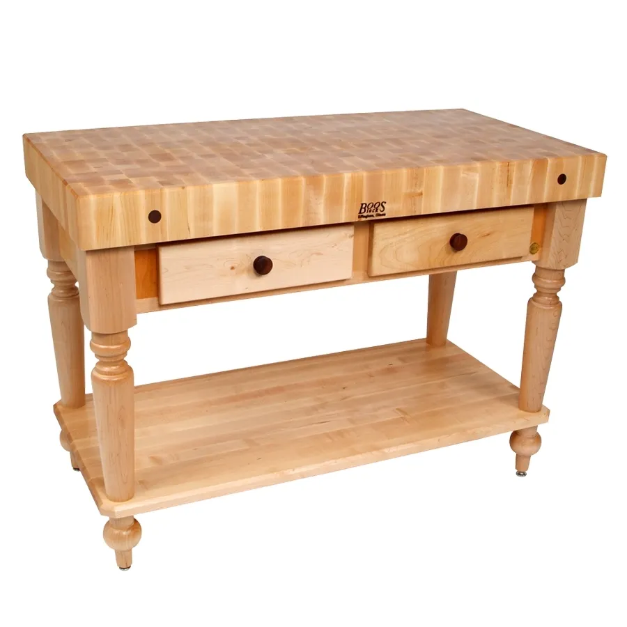 John Boos CUCR04-SHF Cucina Rustica Butcher Block