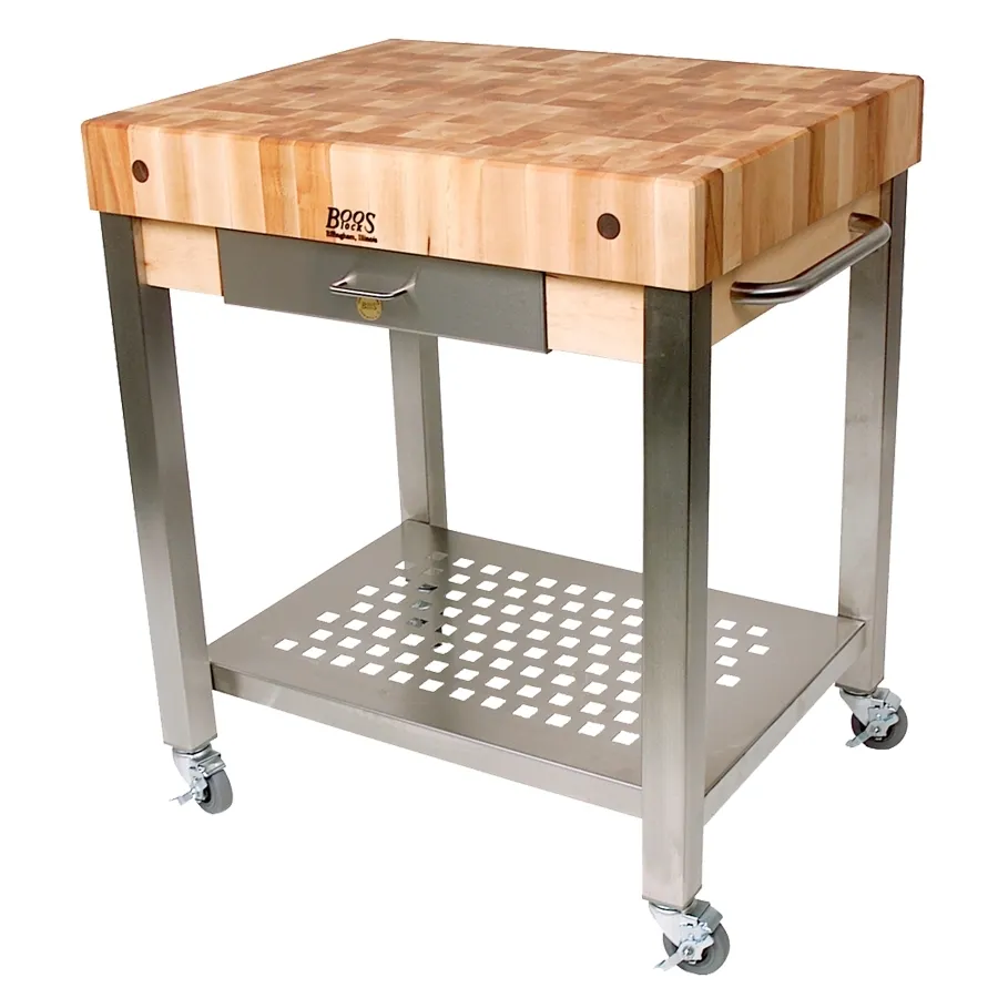 John Boos CUCT14 Cucina Technica Cart, 24"W X 24"D X 35"H Overall Size