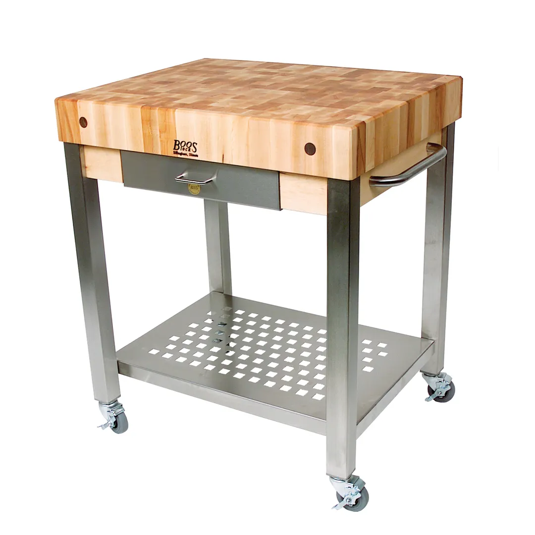 John Boos CUCT24-D Cucina Technica Cart, 30"W X 24"D X 35"H Overall Size