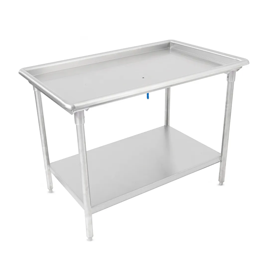 John Boos DST6-3073SSW-X 72" Dishtable Sorting Table w/ 2-1/4" Raised Edge, Legs & Undershelf