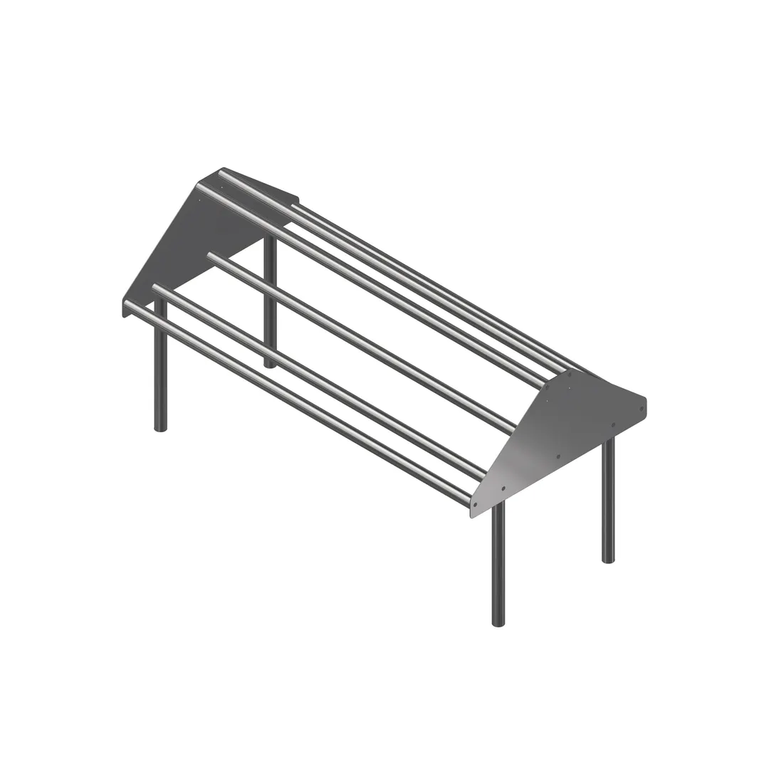 John Boos DTSS-30120-T Stainless Steel Tubular Wall Mounted Sorting Shelf - 120"W x 30-1/2"D