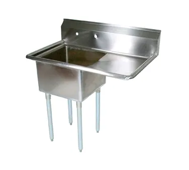 John Boos E1S8-1620-12R18-X 36" One Compartment Sink, 16"W x 20"L Bowl With Right-Hand Drainboards