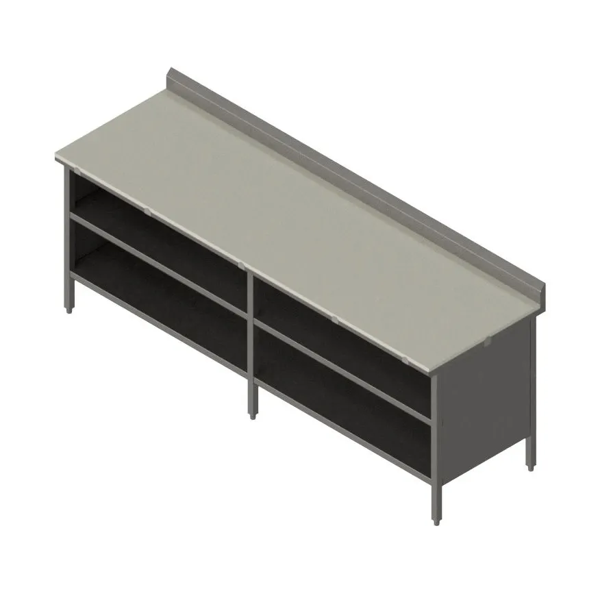 John Boos EBOP3R5-3096 Work Table, Cabinet Base with Open Front, 96"W X 30"D