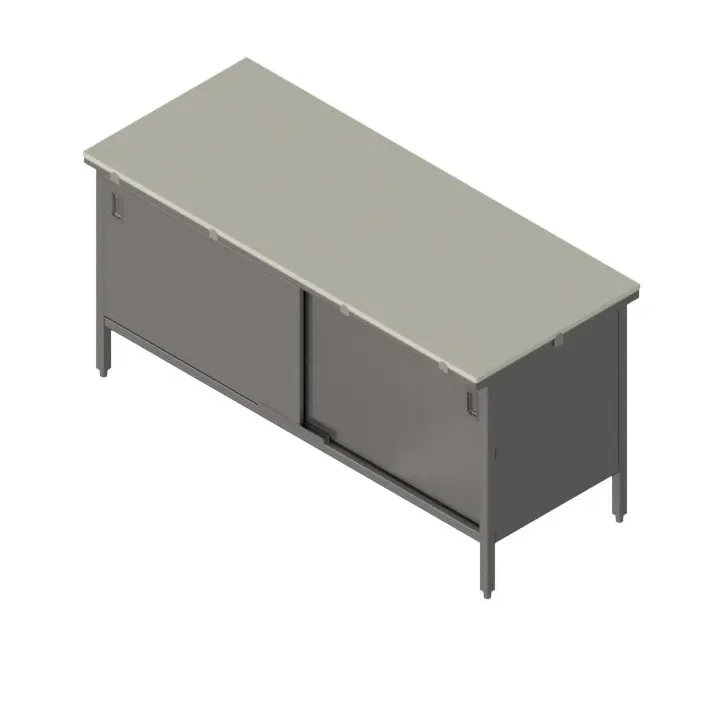 John Boos EBSP3-3060 Work Table, Cabinet Base with Sliding Doors, 60"W X 30"D