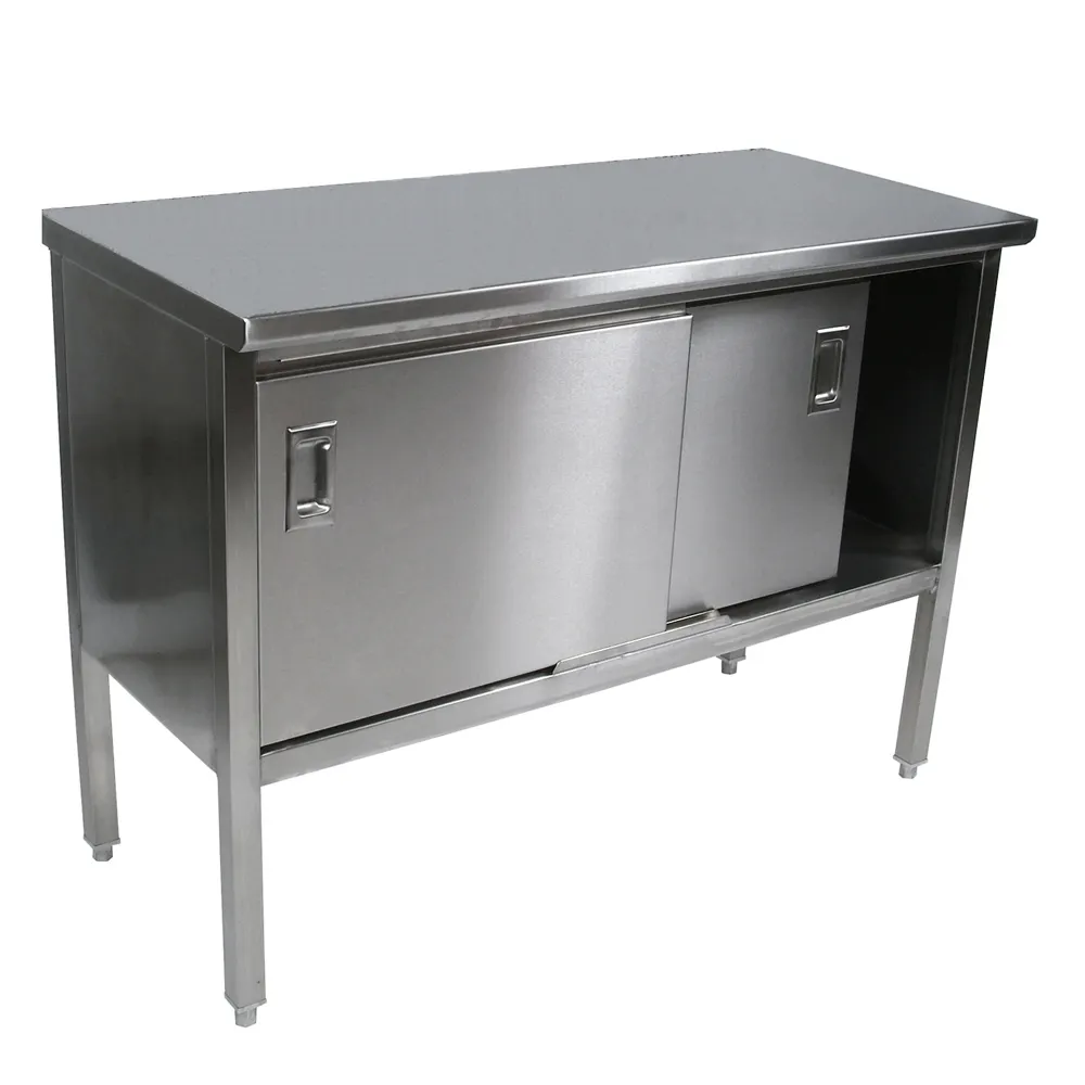 John Boos EBSS4-30108 Cabinet Base with Sliding Doors Work Table, 108"W X 30"D