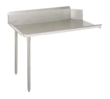 John Boos EDTC8-S30-L36 36" Clean Straight Dishtable w/ Left Table, 10" Backsplash, Galvanized Legs