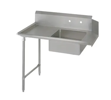 John Boos EDTS8-S30-L26-X 26" Straight Soiled Dishtable w/ Left Table, Pre-Rinse Sink, 10" Backsplash