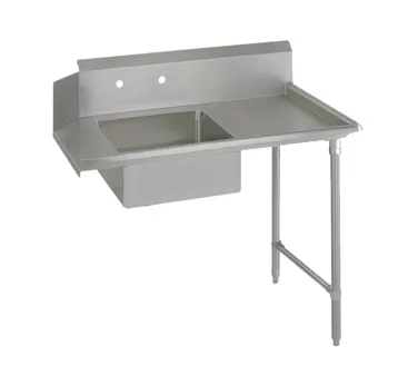 John Boos EDTS8-S30-R36 36" Straight Soiled Dishtable w/ Left Table, Pre-Rinse Sink, 10" Backsplash