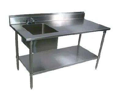 John Boos EPT6R5-3060SSK-L-X 60" Prep Table Sink Unit, Bowl on Left with Faucet - Flyer