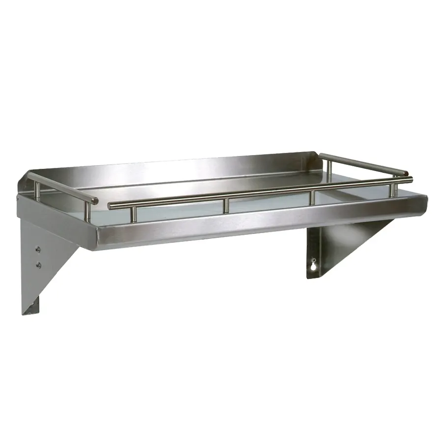 John Boos GRWS36 Cucina Mensola Grande Stainless Steel Wall-Mount Shelf - 36"W x 12"D