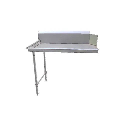John Boos JDTC-20-24L-X 24" Clean Straight Dishtable w/ Left Table, 10" Backsplash, Steel Legs