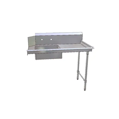 John Boos JDTS-20-26R-X 26" Straight Soiled Dishtable w/ Right Table, Pre-Rinse Sink, 10" Backsplash