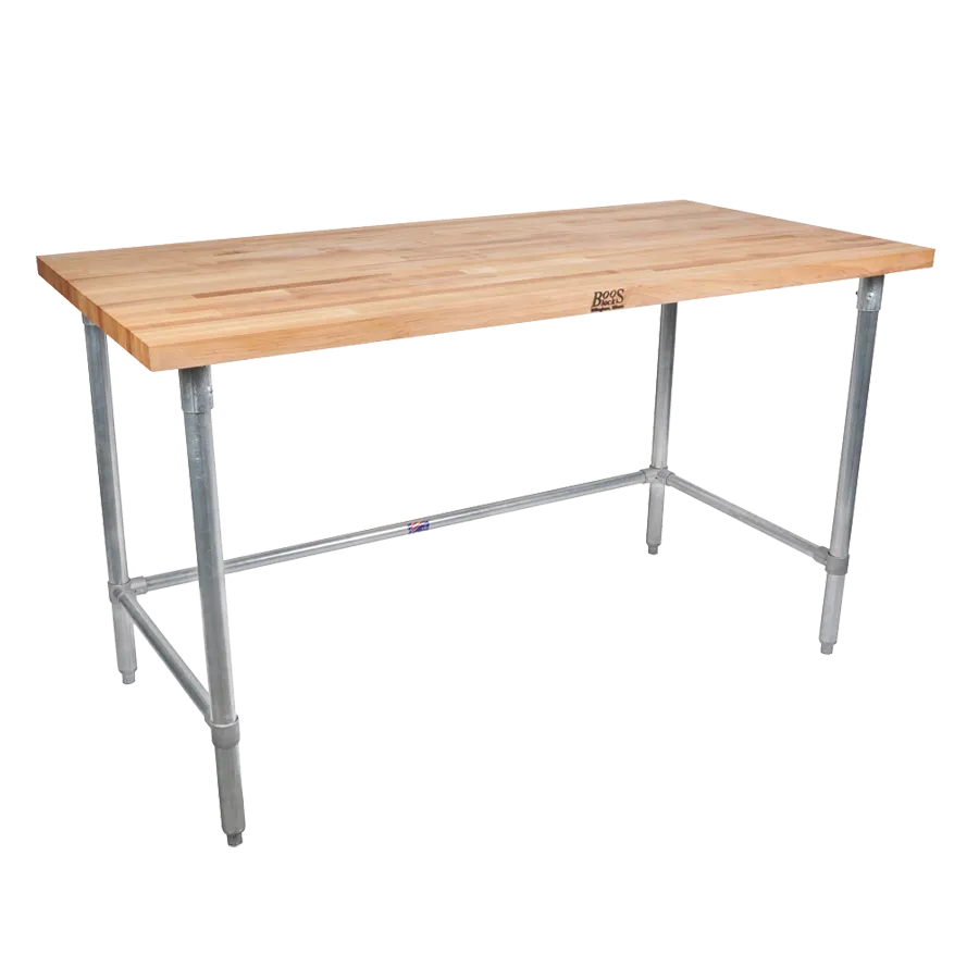 John Boos JNB04-X Work Table, Wood Top, 72"W X 24"D X 35"H Overall Size