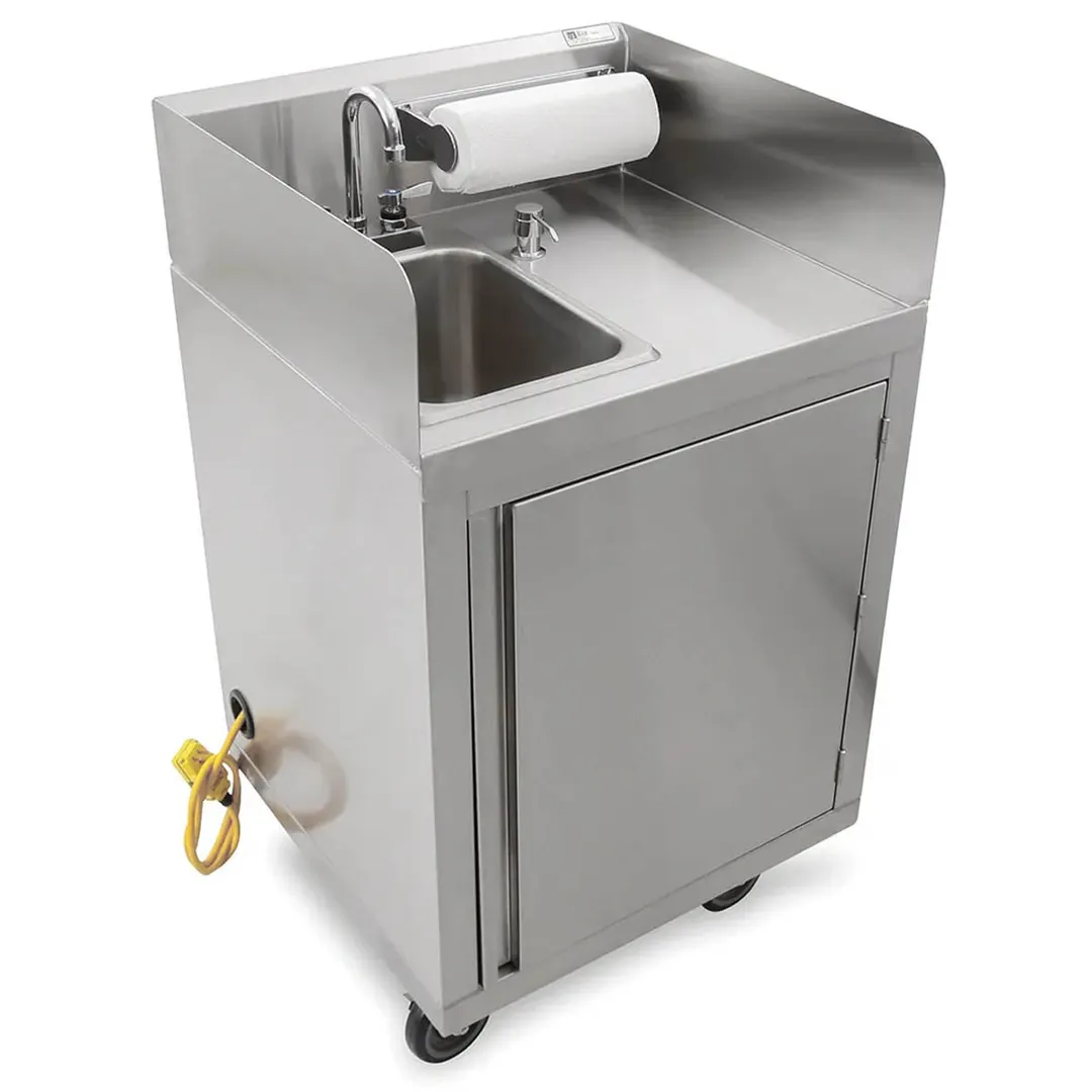 John Boos MHS-2624 Mobile Hand Sink, Self Contained, 26"W X 24"D X 36"H