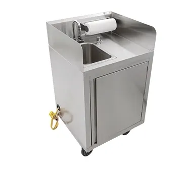 John Boos MHS-2624-X Mobile Hand Sink, Self Contained, 26""W X 24""D X 36""H